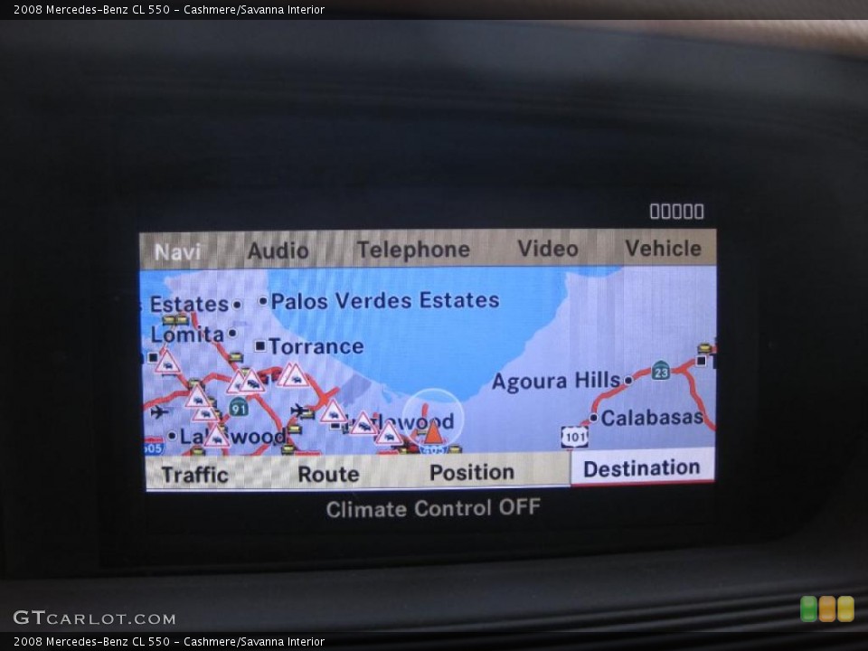 Cashmere/Savanna Interior Navigation for the 2008 Mercedes-Benz CL 550 #40425224