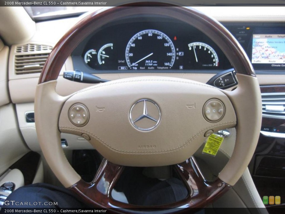 Cashmere/Savanna Interior Steering Wheel for the 2008 Mercedes-Benz CL 550 #40425324