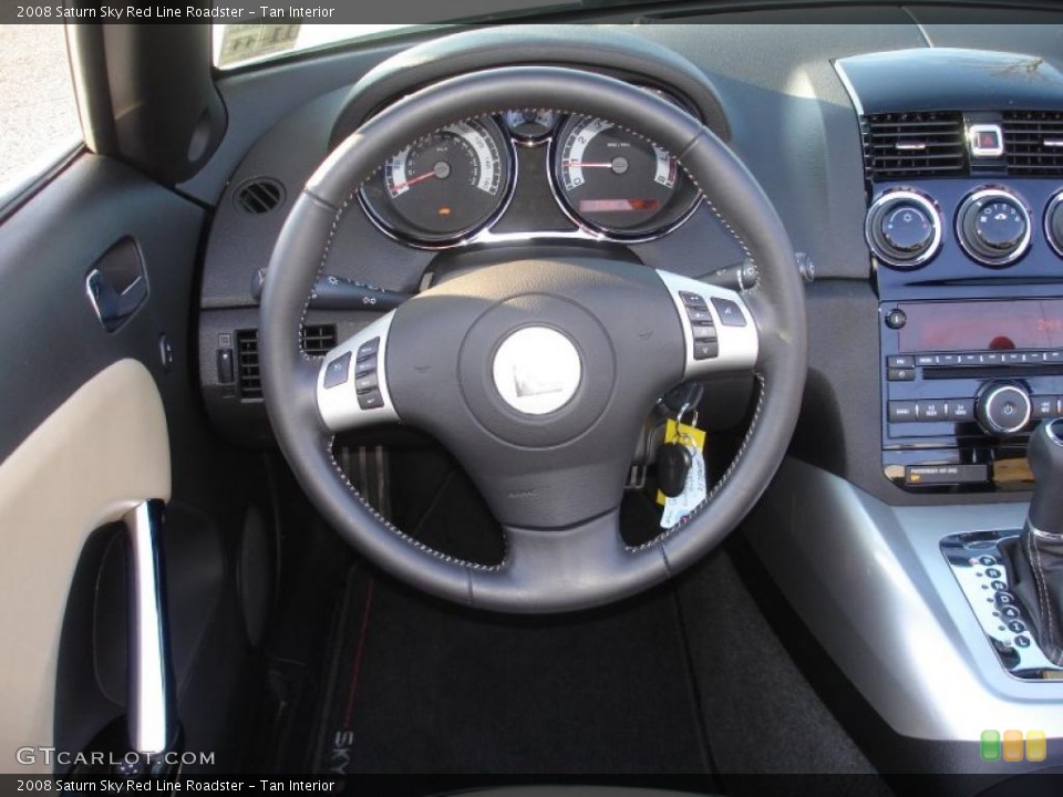 Tan Interior Steering Wheel for the 2008 Saturn Sky Red Line Roadster #40425632