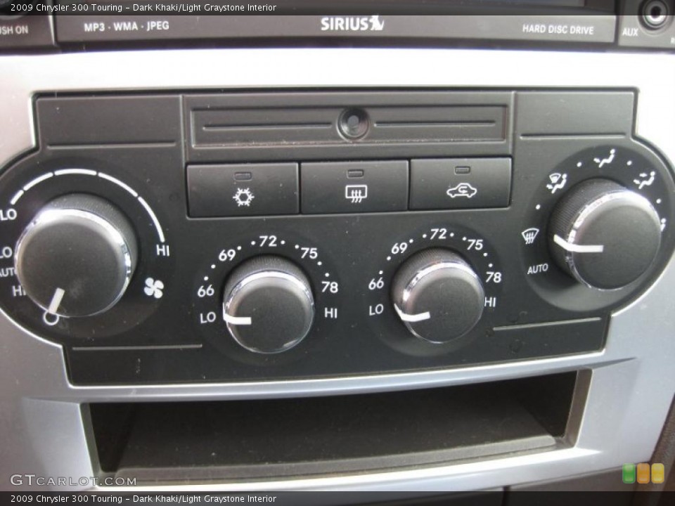 Dark Khaki/Light Graystone Interior Controls for the 2009 Chrysler 300 Touring #40426028