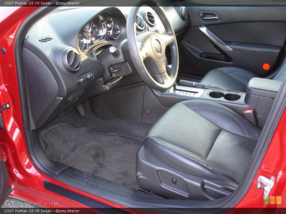 Ebony Interior Photo for the 2007 Pontiac G6 V6 Sedan #40426360