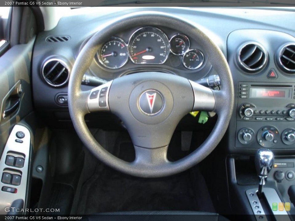 Ebony Interior Steering Wheel for the 2007 Pontiac G6 V6 Sedan #40426400