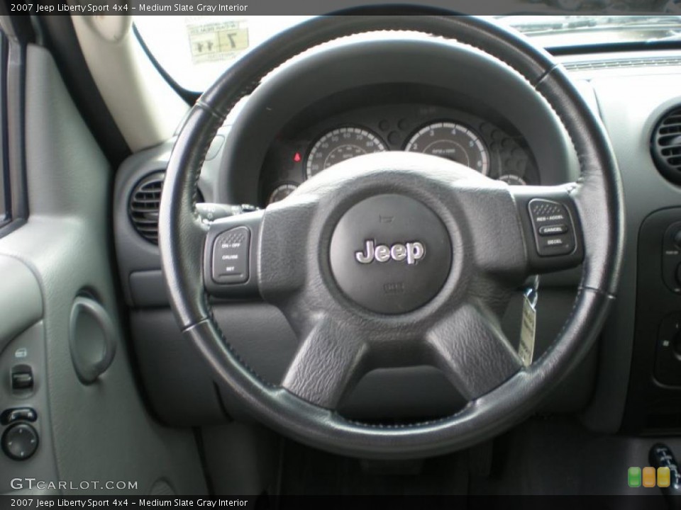 Medium Slate Gray Interior Steering Wheel for the 2007 Jeep Liberty Sport 4x4 #40429160
