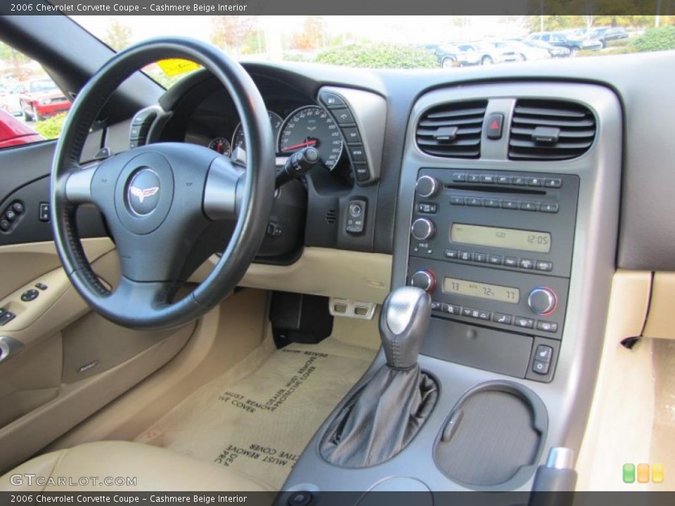 Cashmere Beige Interior Dashboard for the 2006 Chevrolet Corvette Coupe #40430528