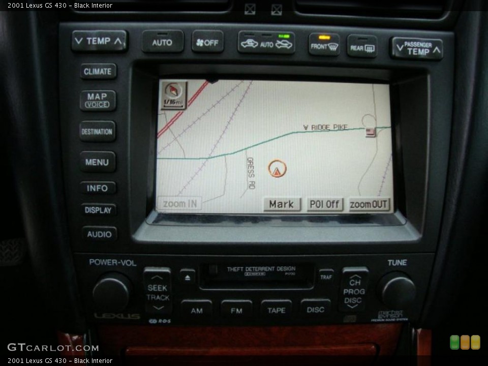 Black Interior Navigation for the 2001 Lexus GS 430 #40432560