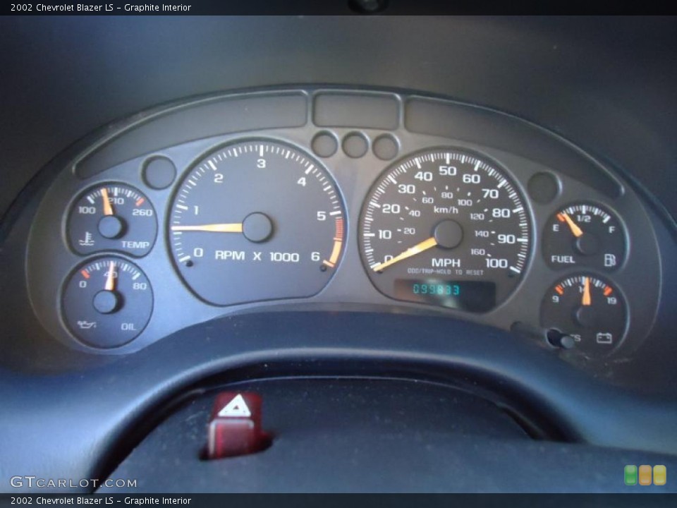 Graphite Interior Gauges for the 2002 Chevrolet Blazer LS #40435340