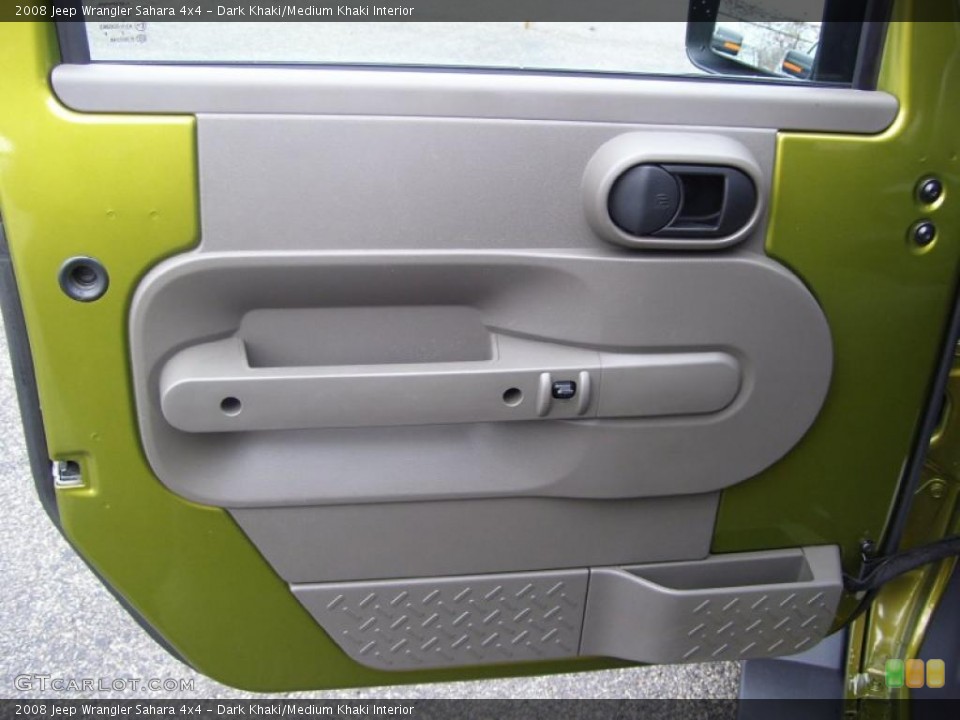 Dark Khaki/Medium Khaki Interior Door Panel for the 2008 Jeep Wrangler Sahara 4x4 #40437978