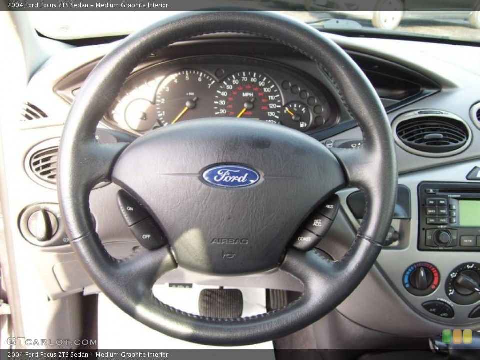 Medium Graphite Interior Steering Wheel for the 2004 Ford Focus ZTS Sedan #40439129