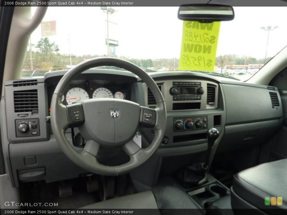 Medium Slate Gray Interior Dashboard for the 2006 Dodge Ram 2500 Sport Quad Cab 4x4 #40440507