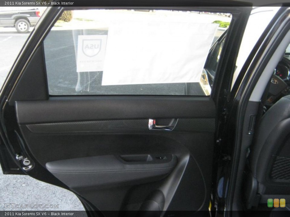 Black Interior Door Panel for the 2011 Kia Sorento SX V6 #40442813