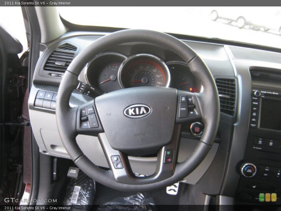 Gray Interior Steering Wheel for the 2011 Kia Sorento SX V6 #40443101
