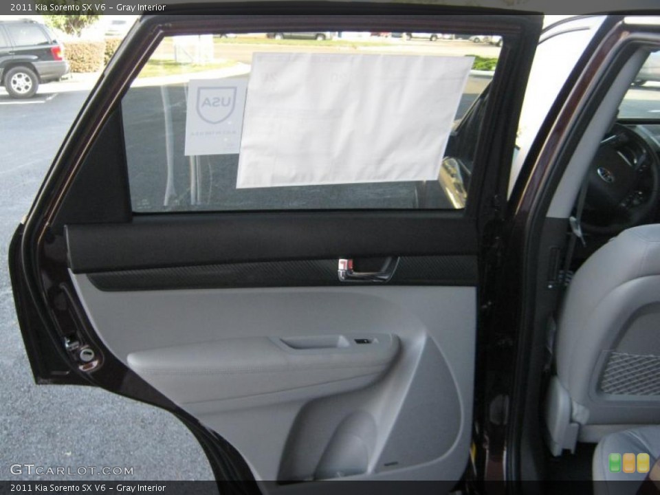Gray Interior Door Panel for the 2011 Kia Sorento SX V6 #40443241
