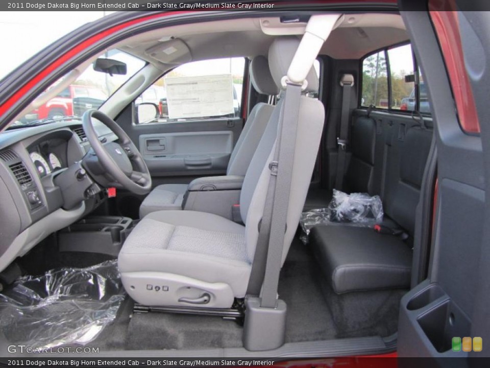 Dark Slate Gray/Medium Slate Gray Interior Photo for the 2011 Dodge Dakota Big Horn Extended Cab #40444701