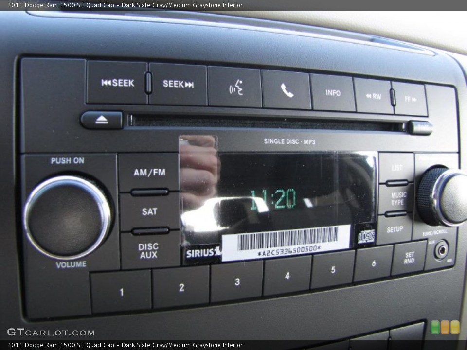 Dark Slate Gray/Medium Graystone Interior Controls for the 2011 Dodge Ram 1500 ST Quad Cab #40445141
