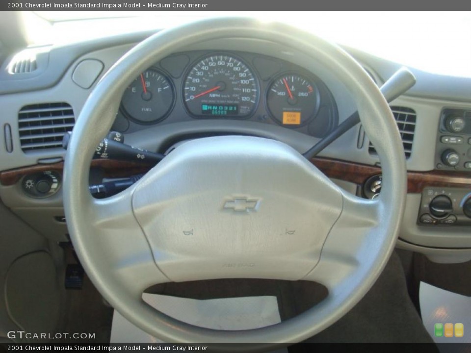 Medium Gray Interior Steering Wheel for the 2001 Chevrolet Impala  #40445529