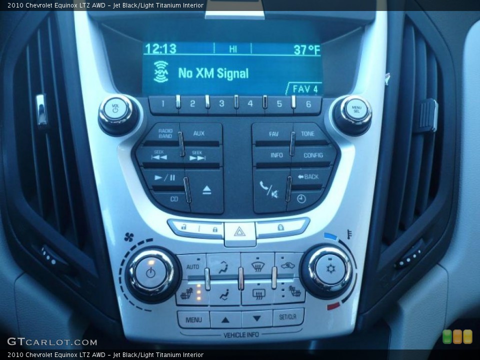 Jet Black/Light Titanium Interior Controls for the 2010 Chevrolet Equinox LTZ AWD #40446497