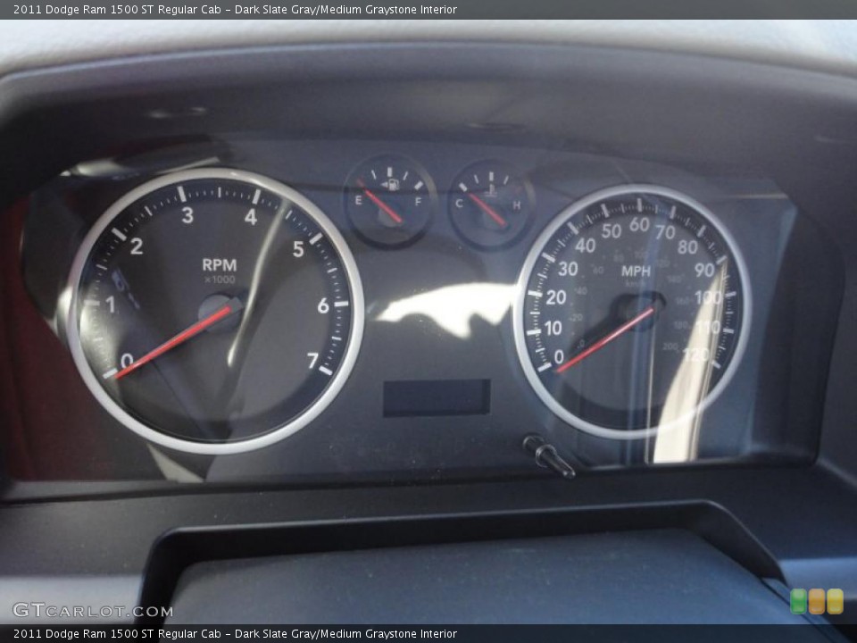 Dark Slate Gray/Medium Graystone Interior Gauges for the 2011 Dodge Ram 1500 ST Regular Cab #40447205