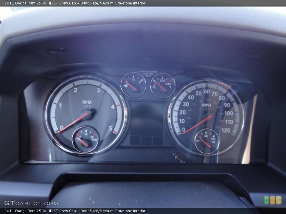 Dark Slate/Medium Graystone Interior Gauges for the 2011 Dodge Ram 2500 HD ST Crew Cab #40447769