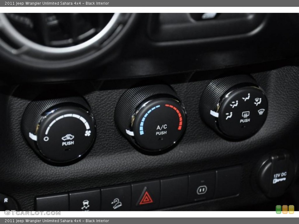 Black Interior Controls for the 2011 Jeep Wrangler Unlimited Sahara 4x4 #40450583