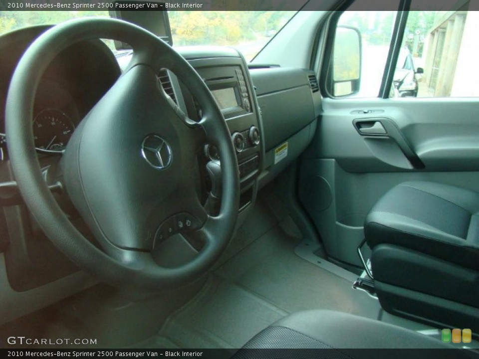 Black Interior Prime Interior for the 2010 Mercedes-Benz Sprinter 2500 Passenger Van #40450809