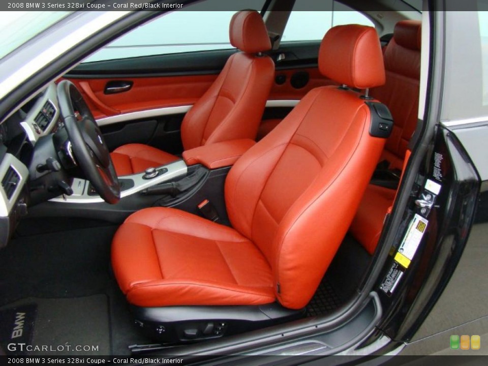 Coral Red/Black Interior Photo for the 2008 BMW 3 Series 328xi Coupe #40451245