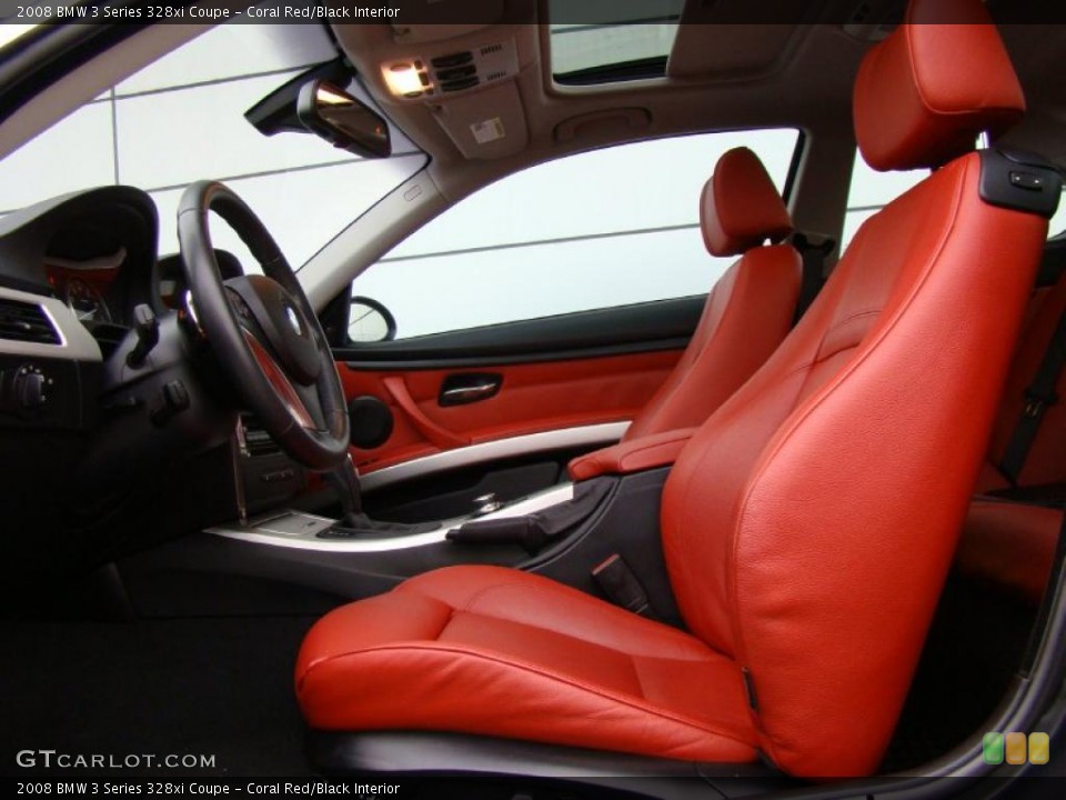Coral Red/Black Interior Photo for the 2008 BMW 3 Series 328xi Coupe #40451261