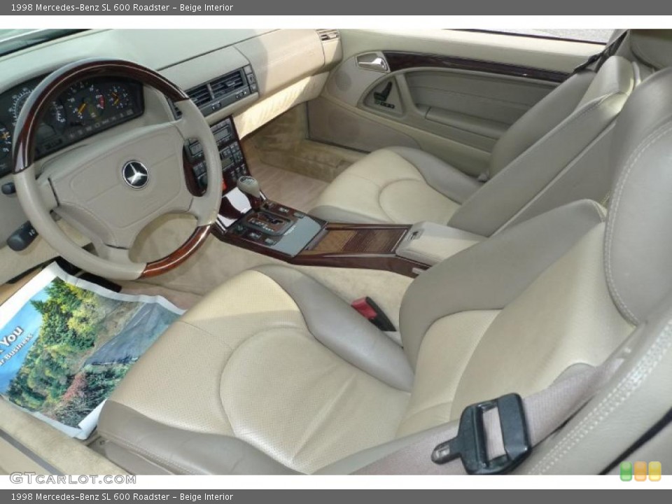 Beige Interior Photo for the 1998 Mercedes-Benz SL 600 Roadster #40458534
