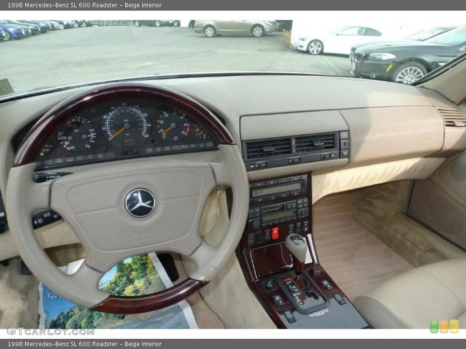 Beige Interior Dashboard for the 1998 Mercedes-Benz SL 600 Roadster #40459154