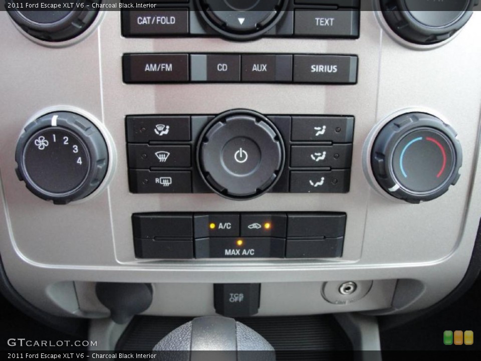 Charcoal Black Interior Controls for the 2011 Ford Escape XLT V6 #40460170