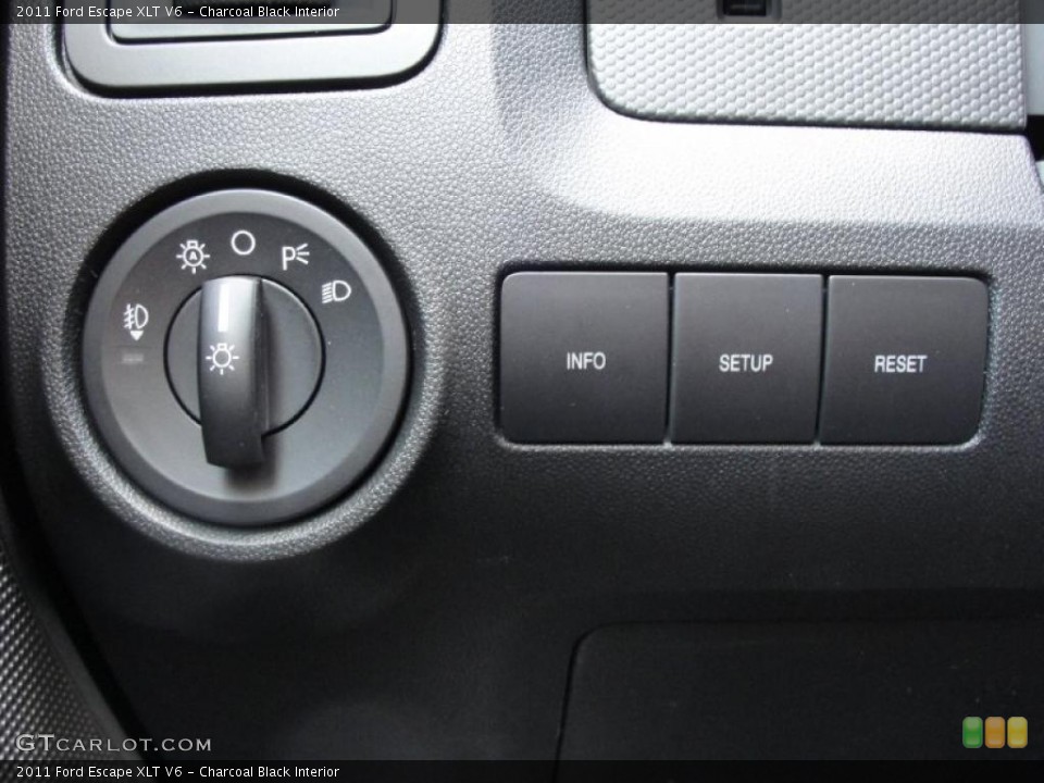 Charcoal Black Interior Controls for the 2011 Ford Escape XLT V6 #40460190