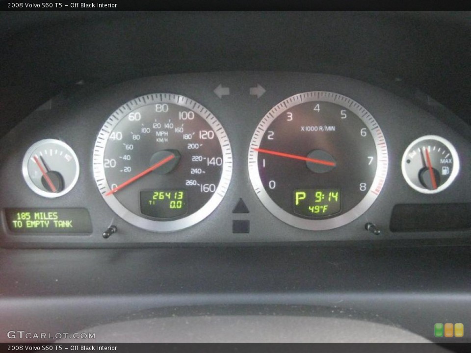 Off Black Interior Gauges for the 2008 Volvo S60 T5 #40463759
