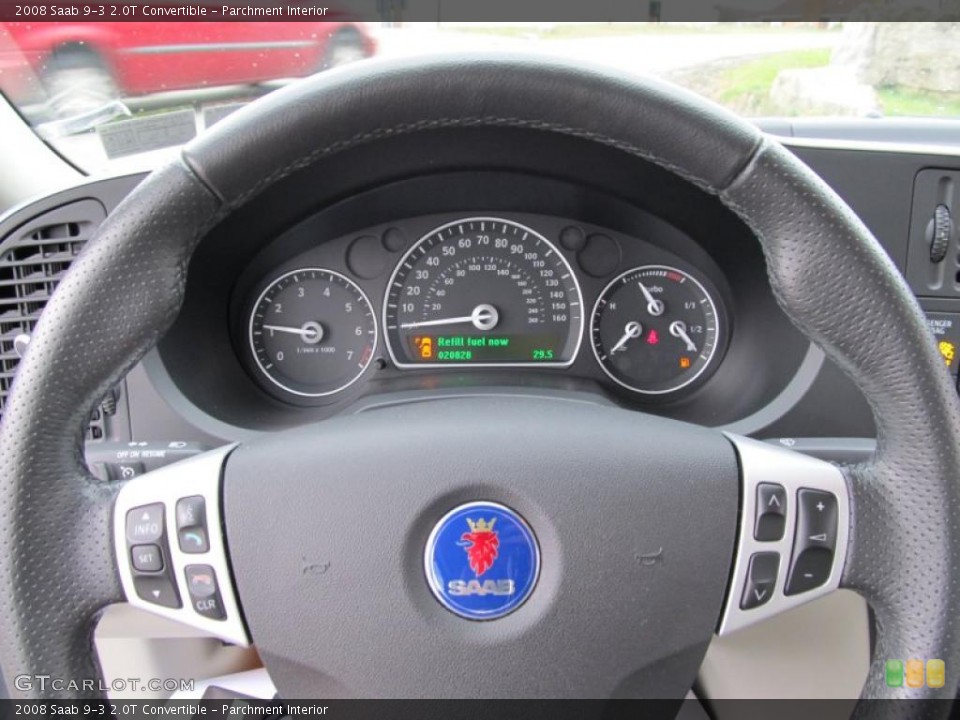 Parchment Interior Steering Wheel for the 2008 Saab 9-3 2.0T Convertible #40465971