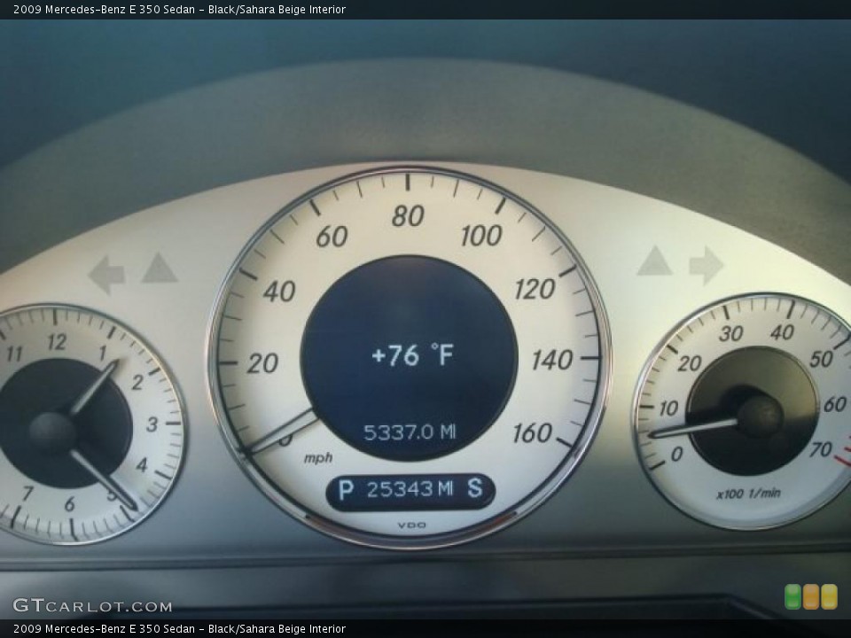 Black/Sahara Beige Interior Gauges for the 2009 Mercedes-Benz E 350 Sedan #40469449