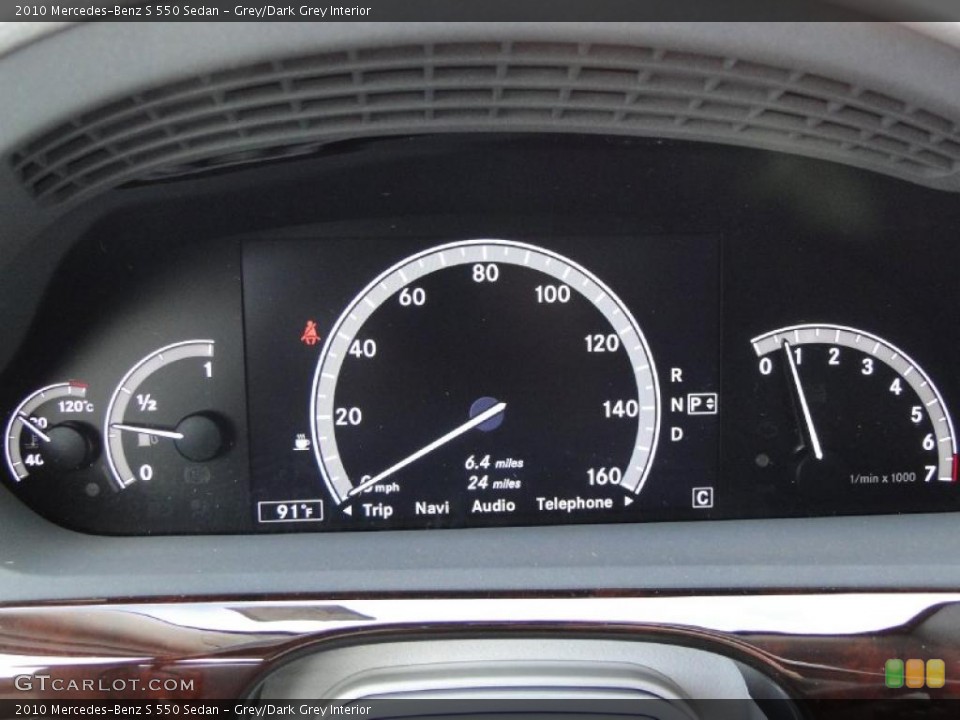 Grey/Dark Grey Interior Gauges for the 2010 Mercedes-Benz S 550 Sedan #40471315