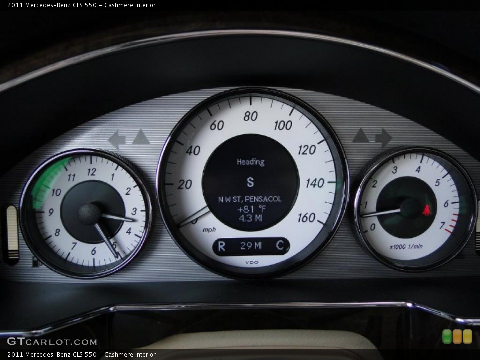 Cashmere Interior Gauges for the 2011 Mercedes-Benz CLS 550 #40471699