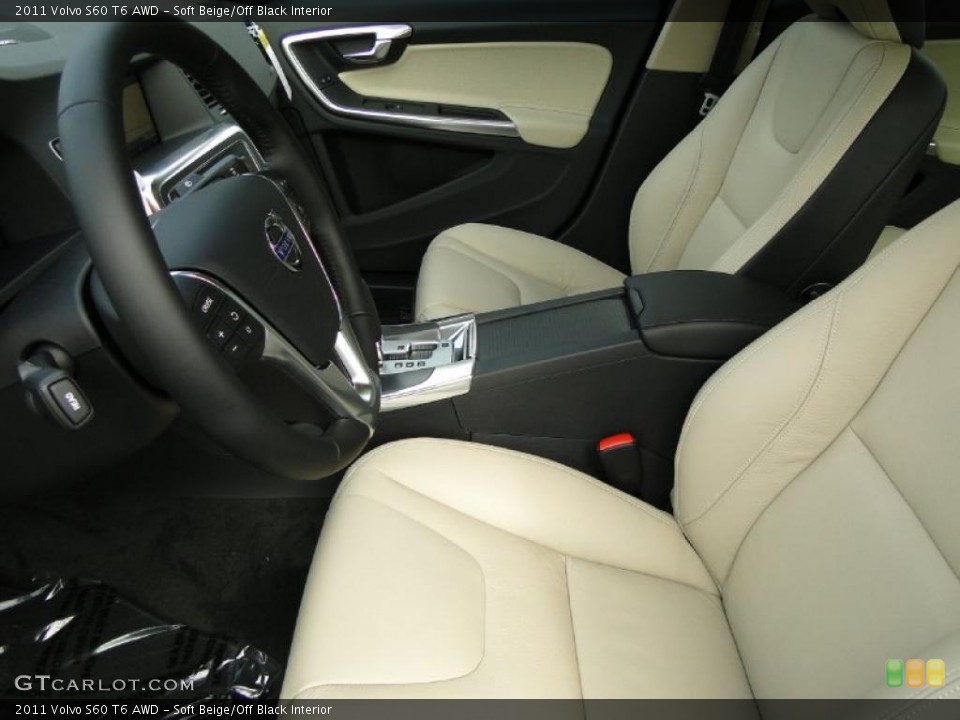 Soft Beige/Off Black Interior Photo for the 2011 Volvo S60 T6 AWD #40473455