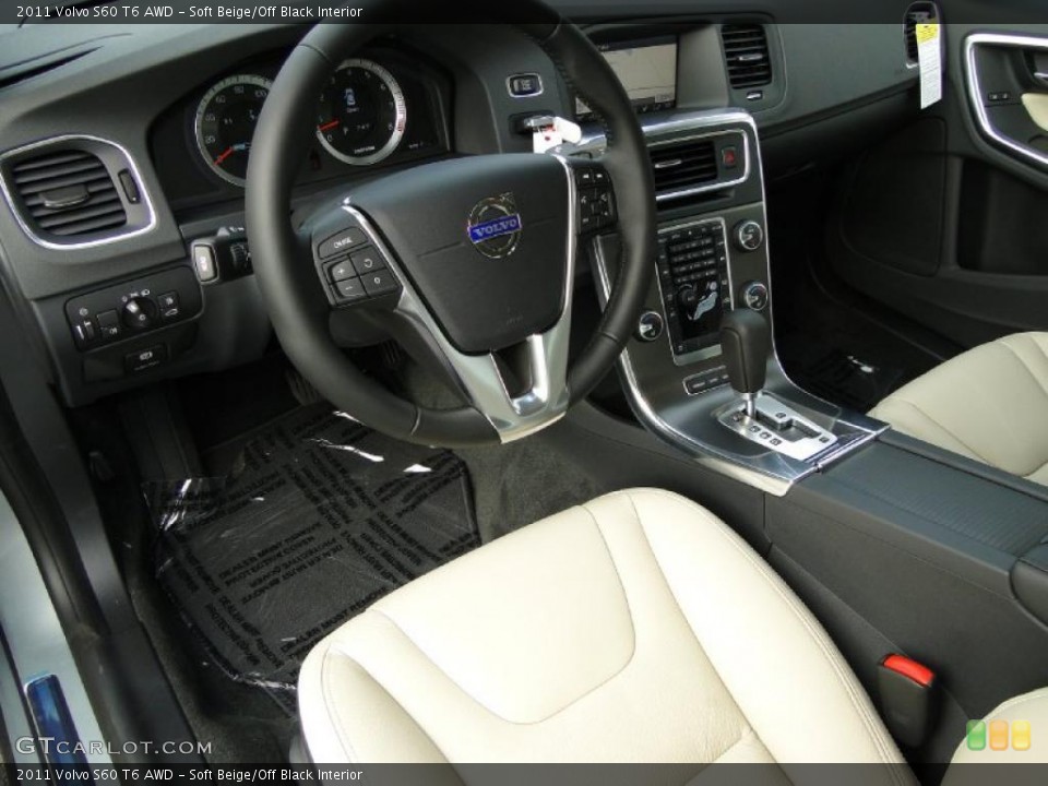 Soft Beige/Off Black Interior Prime Interior for the 2011 Volvo S60 T6 AWD #40473463
