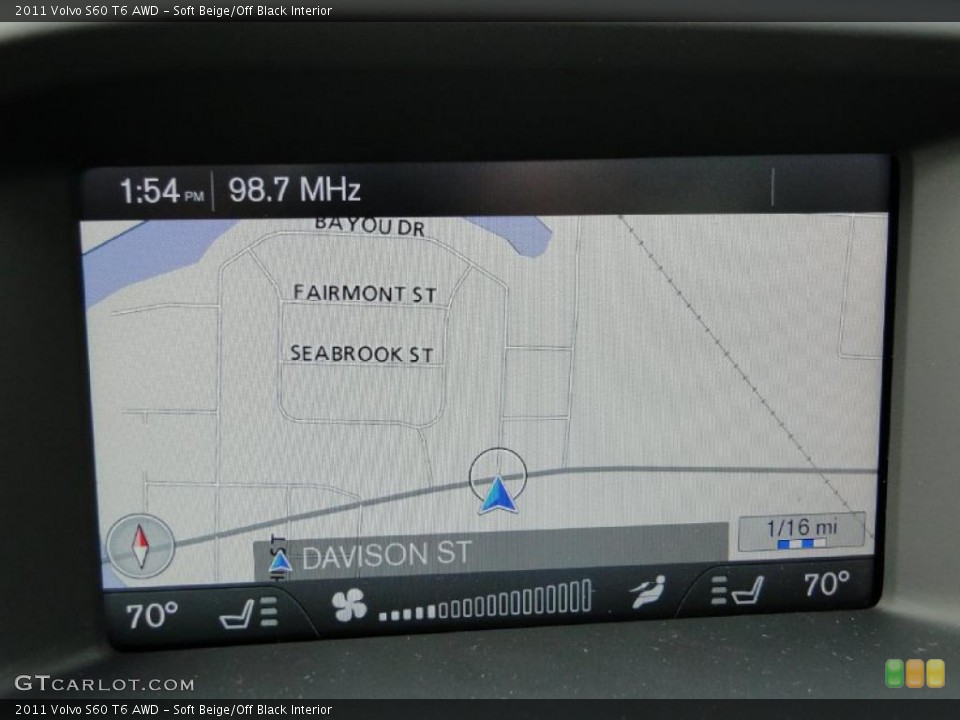 Soft Beige/Off Black Interior Navigation for the 2011 Volvo S60 T6 AWD #40473519