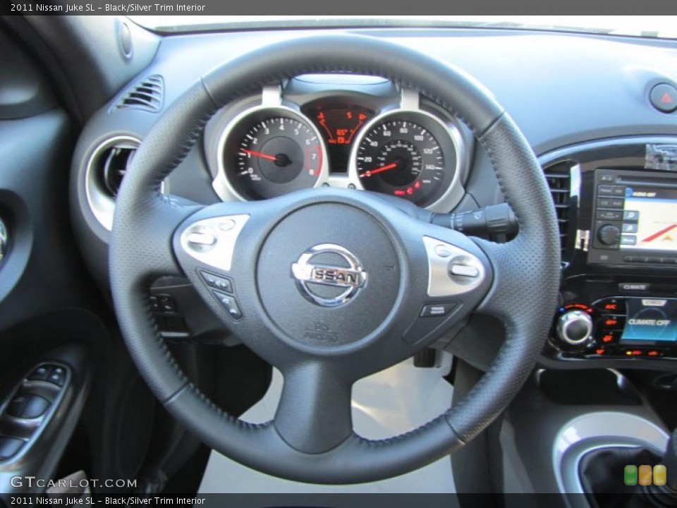 Black/Silver Trim Interior Steering Wheel for the 2011 Nissan Juke SL #40474081