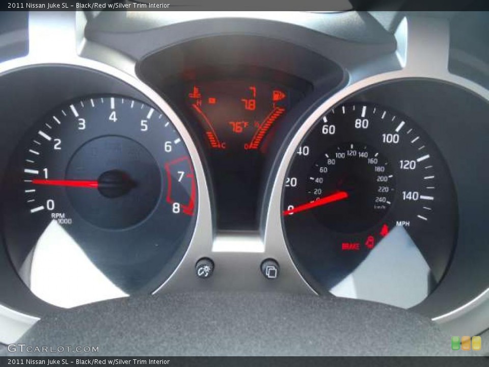 Black/Red w/Silver Trim Interior Gauges for the 2011 Nissan Juke SL #40480582