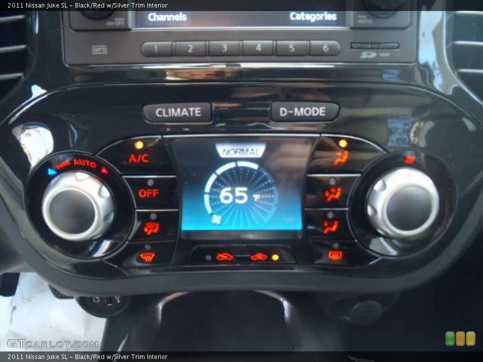 Black/Red w/Silver Trim Interior Controls for the 2011 Nissan Juke SL #40480618