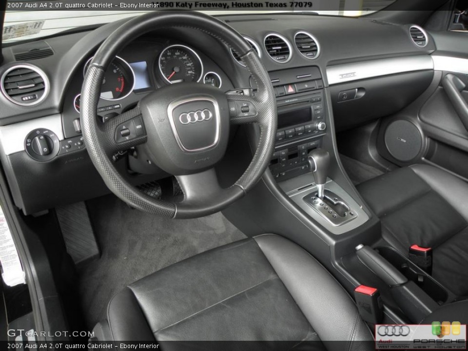 Ebony Interior Prime Interior for the 2007 Audi A4 2.0T quattro Cabriolet #40480726