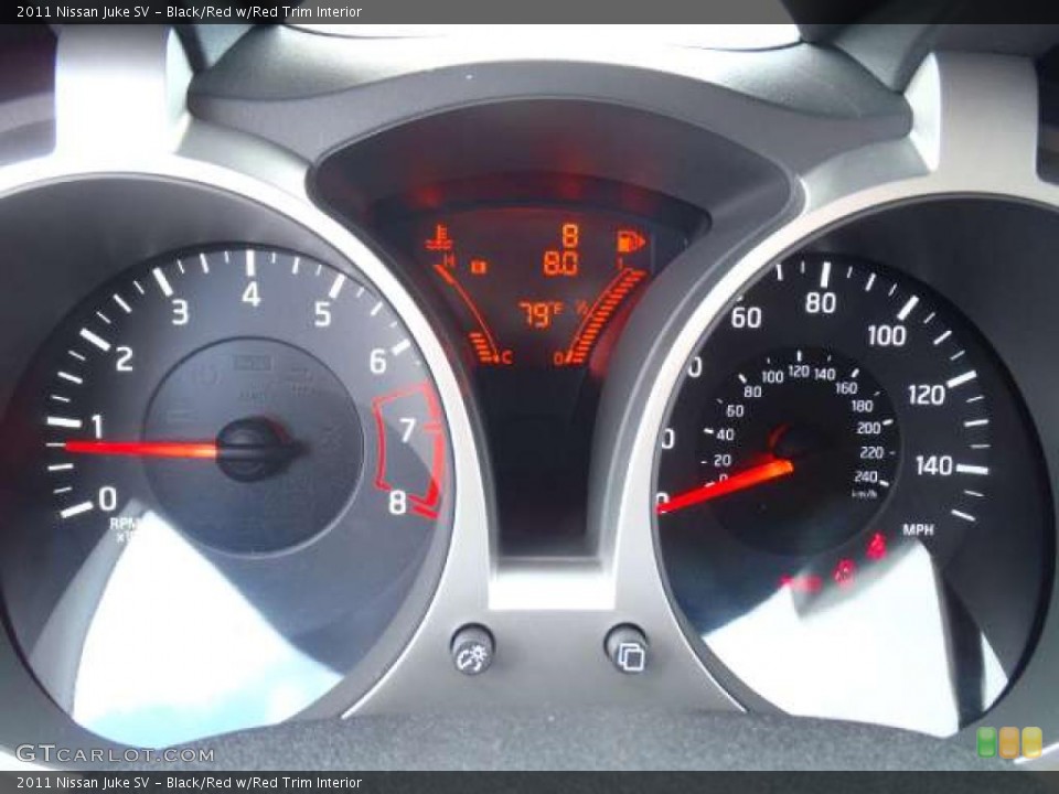 Black/Red w/Red Trim Interior Gauges for the 2011 Nissan Juke SV #40480806