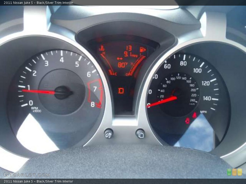 Black/Silver Trim Interior Gauges for the 2011 Nissan Juke S #40481002