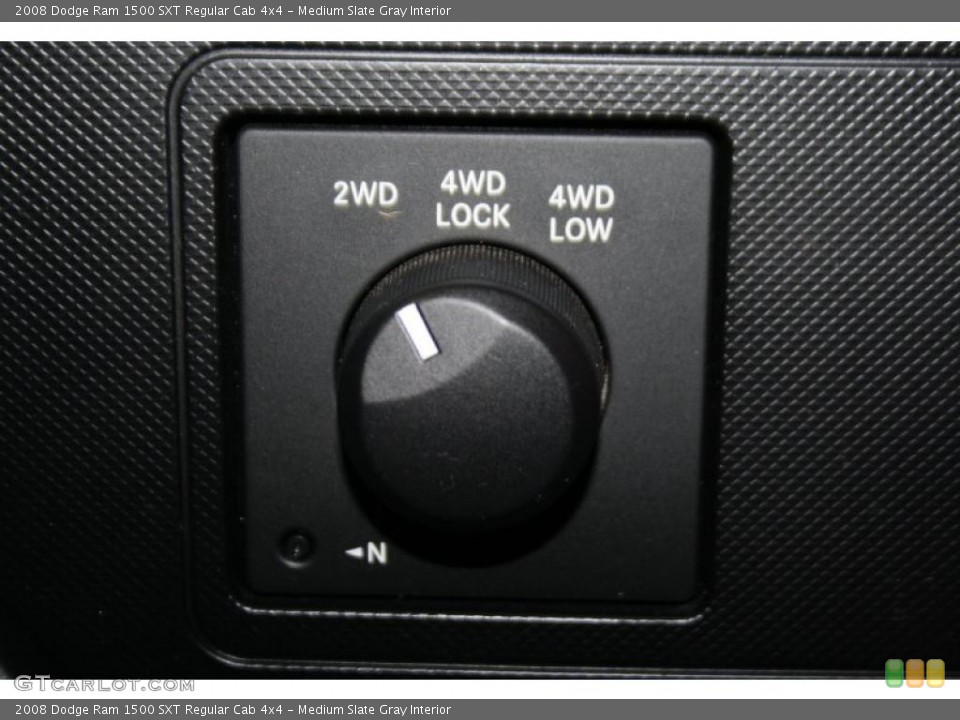 Medium Slate Gray Interior Controls for the 2008 Dodge Ram 1500 SXT Regular Cab 4x4 #40481326