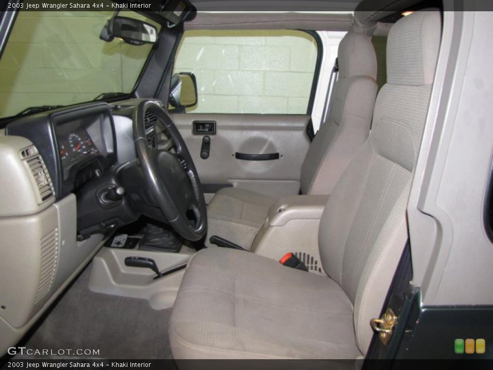 Khaki Interior Photo for the 2003 Jeep Wrangler Sahara 4x4 #40481606