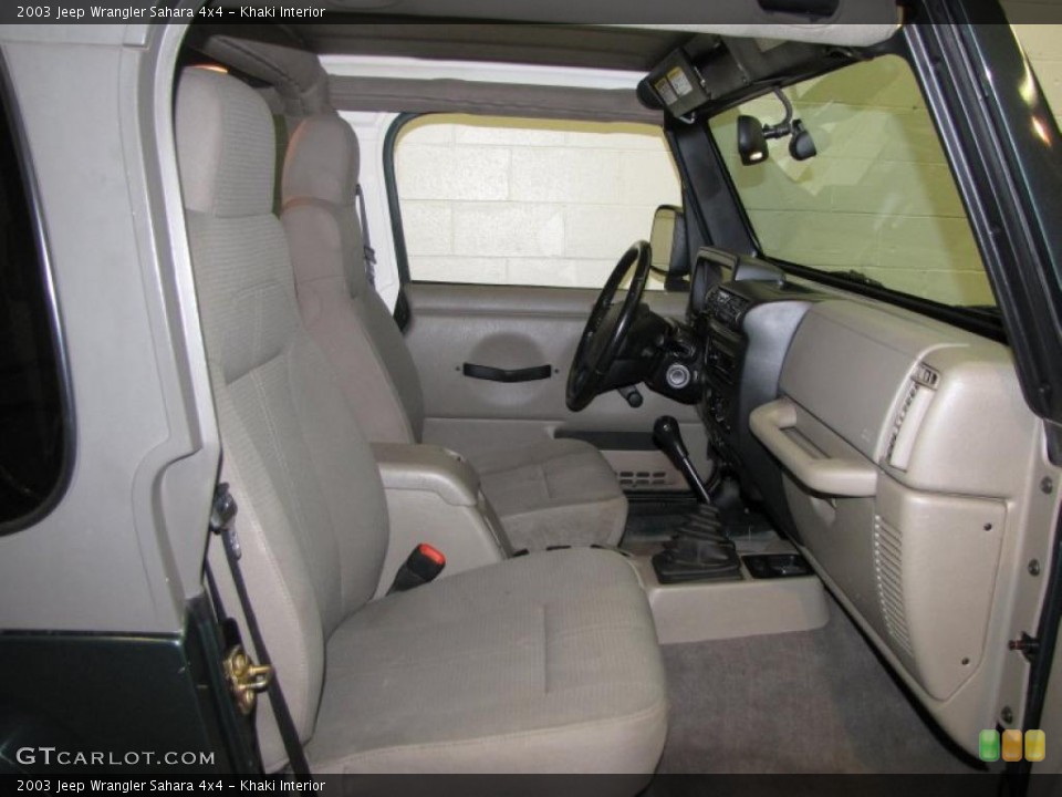 Khaki Interior Photo for the 2003 Jeep Wrangler Sahara 4x4 #40481618