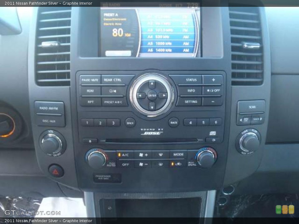 Graphite Interior Controls for the 2011 Nissan Pathfinder Silver #40481750