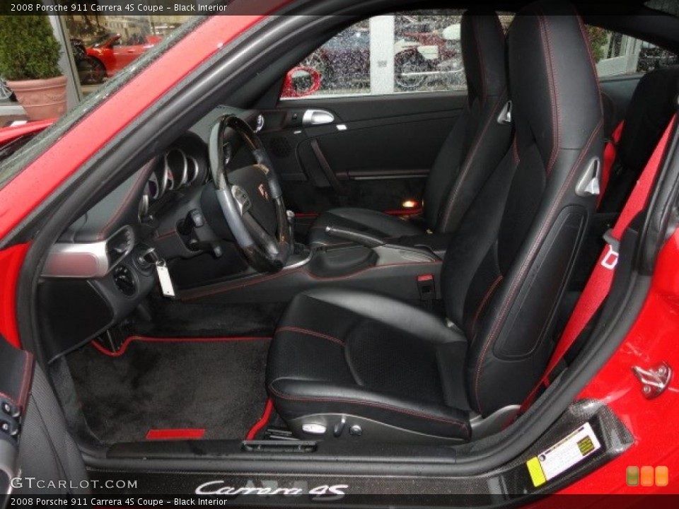 Black Interior Photo for the 2008 Porsche 911 Carrera 4S Coupe #40482046