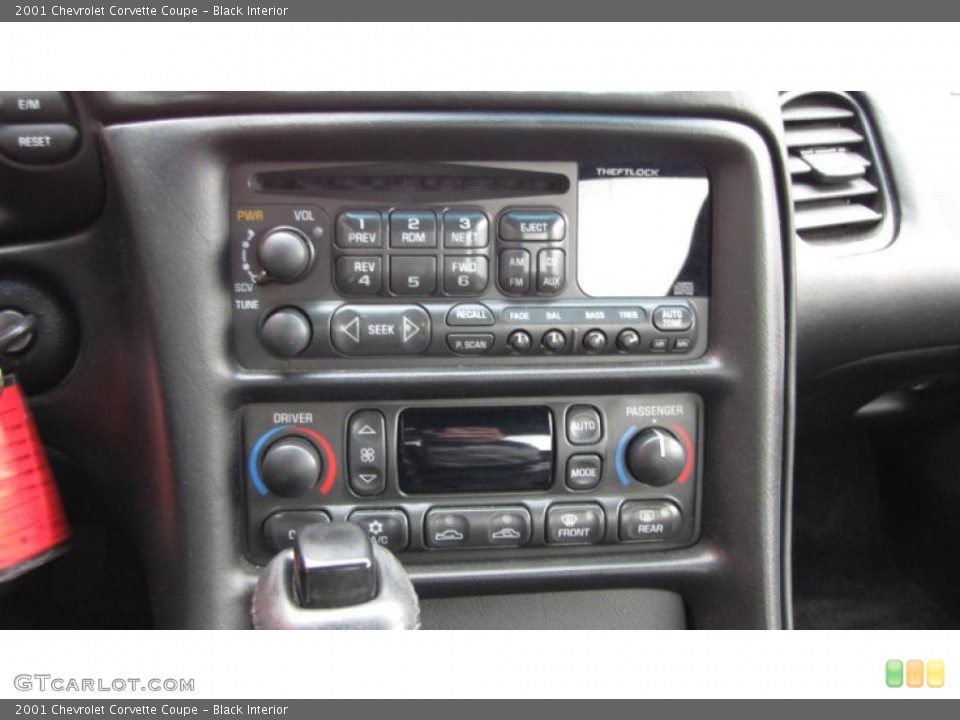 Black Interior Controls for the 2001 Chevrolet Corvette Coupe #40485778